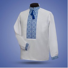 Embroidered shirt "Yarilo" blue